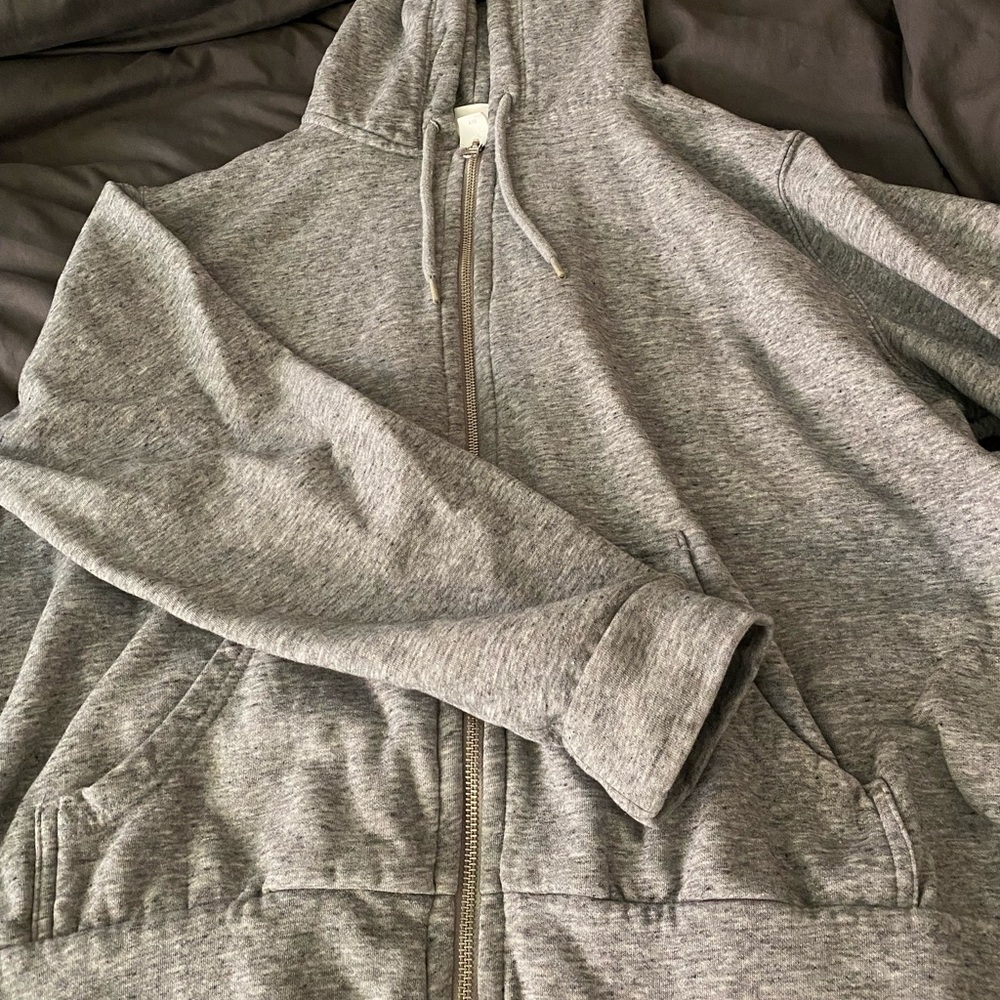Light Grey Zip Up Hoodie